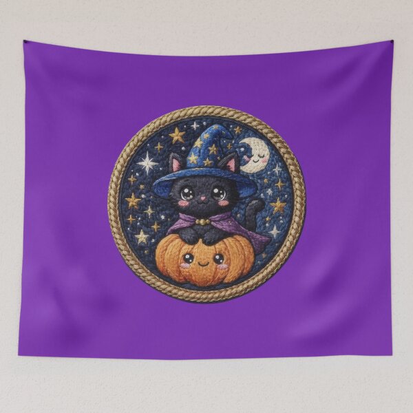Item preview, Cute Witch Cat Art designed and sold by Azurart2.