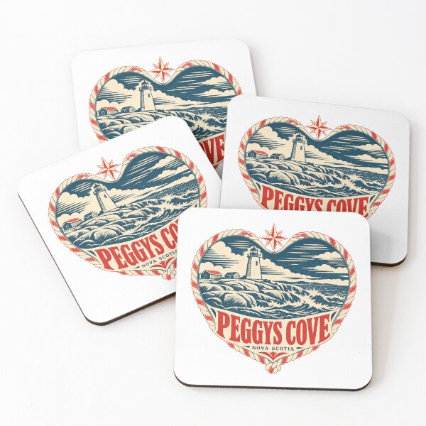 Item preview, Peggys Cove Canada Travel Souvenir Nautical Woodcut Heart designed and sold by VisualArtsOasis.