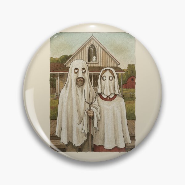 Item preview, American Gothic - Twisted Couple Halloween Parody. Vintage. designed and sold by EunsooLee.