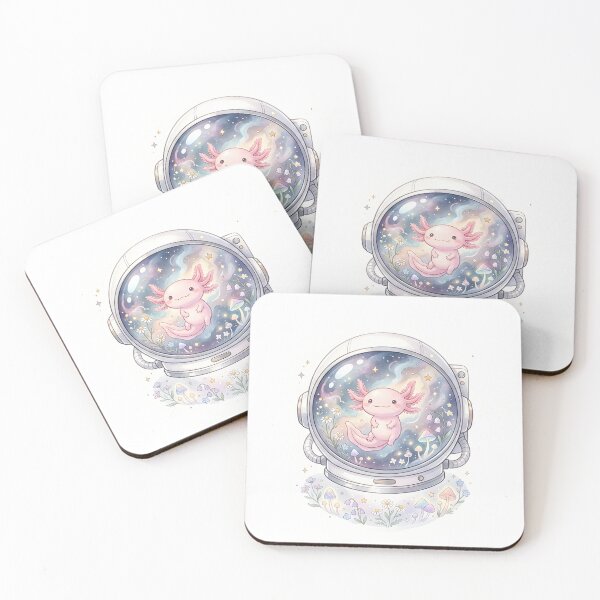 Item preview, Astro Axolotl Space Explorer - Cosmic Pastel Nursery Decor designed and sold by JasonMaccool.