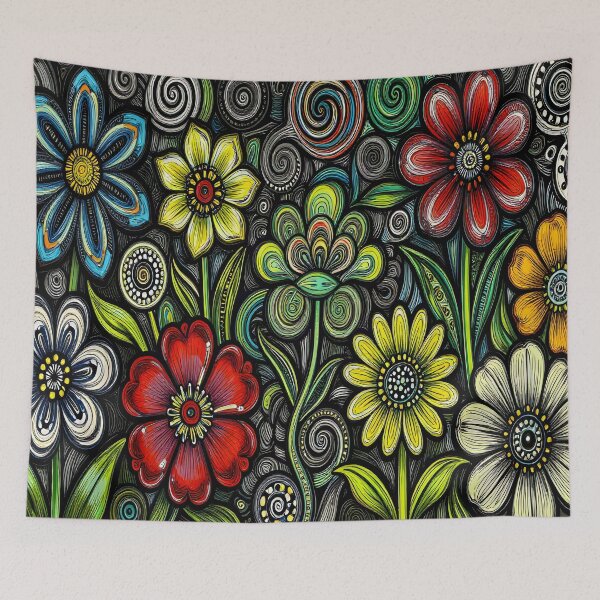 Item preview, Colorful Neon Flowers designed and sold by artedamensagem.