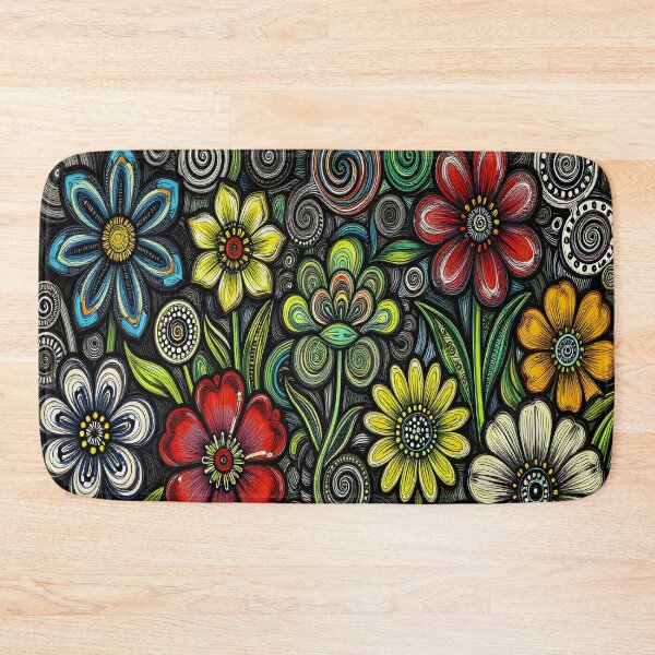 Item preview, Colorful Neon Flowers designed and sold by artedamensagem.