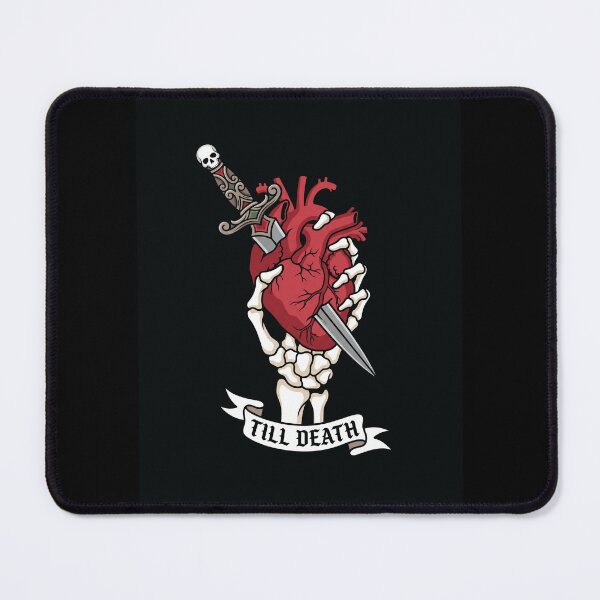 Item preview, Till Death Skeleton Heart Dagger Gothic Tattoo designed and sold by digizonebydas.