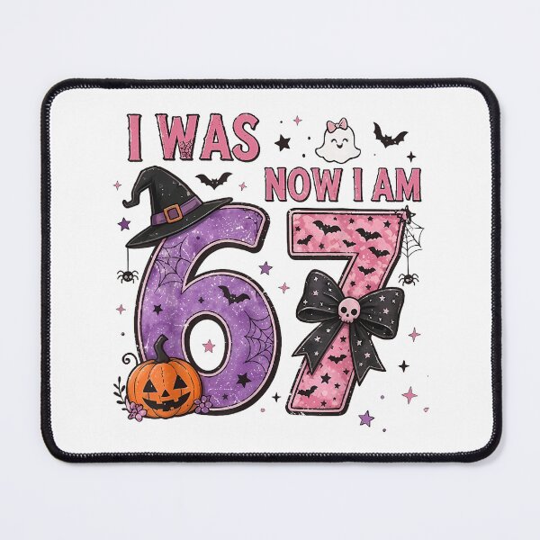 Item preview, I was 6 Now I'm 7 7th Birthday 6 7 67 Girls Halloween designed and sold by Daisy Grimes.