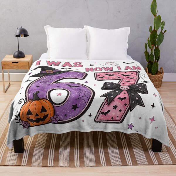 Item preview, I was 6 Now I'm 7 7th Birthday 6 7 67 Girls Halloween  designed and sold by Daisy Grimes.