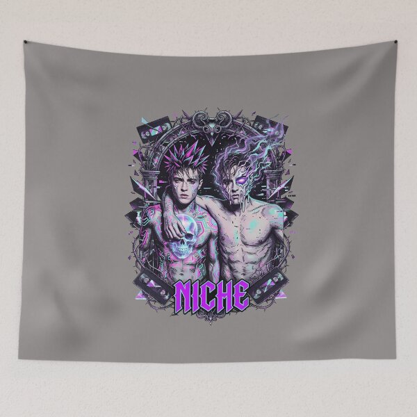 Item preview, Dramatic Duo Portrait Art Print-55 designed and sold by Priscillashops.
