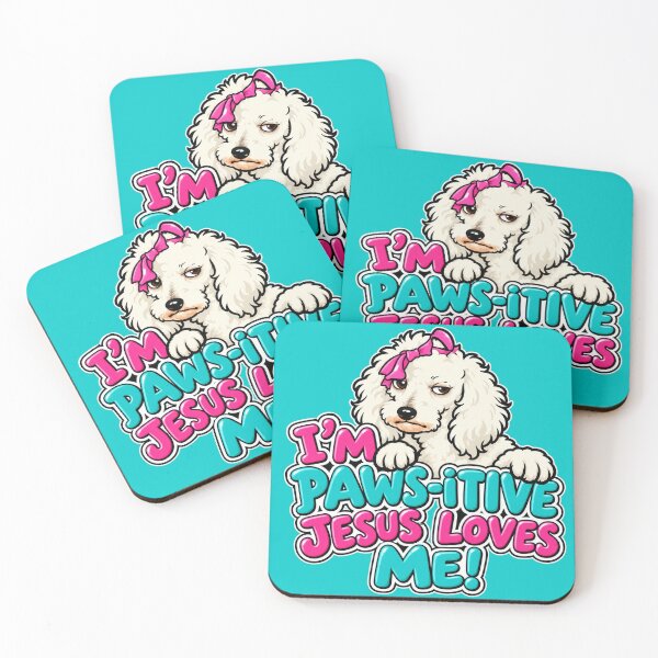 Item preview, Shirley, Goodness, and Misery: Buttons The Poodle-Pawsitive Jesus Loves Me designed and sold by G. Holland.