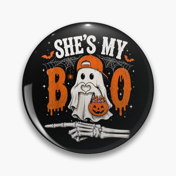Item preview, She's My Boo Cute Ghost Halloween Matching Couple  designed and sold by Daisy Grimes.