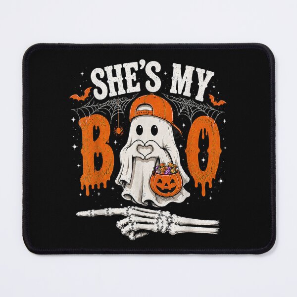 Item preview, She's My Boo Cute Ghost Halloween Matching Couple designed and sold by Daisy Grimes.