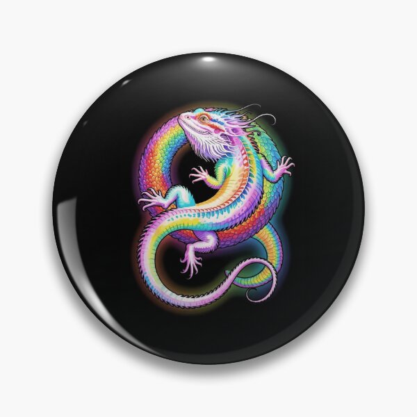 Item preview, Vibrant Rainbow Bearded Dragon Lizard Colorful Scales Reptile Art designed and sold by Ostericaimusa.