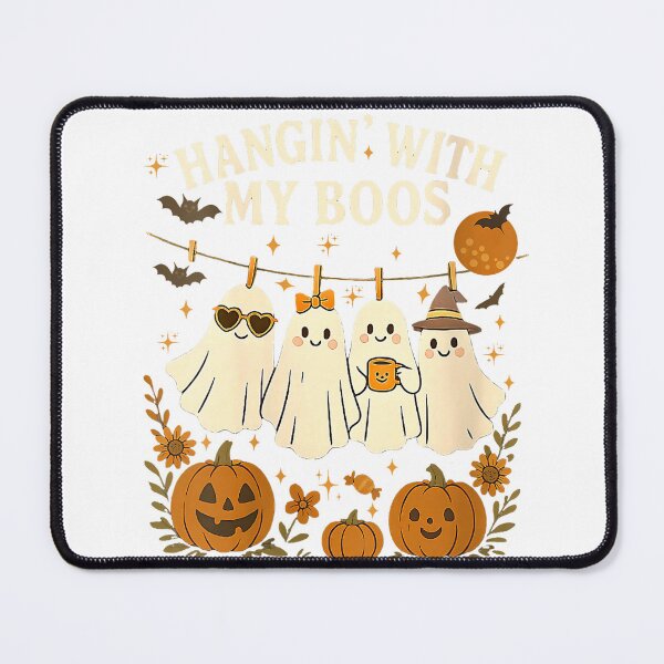 Item preview, Women's Hanging with My Boos Funny Cute Ghost Halloween V-Neck T-Shirt designed and sold by HugsPlusCoffee.