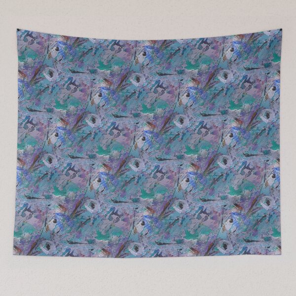 Item preview, Abstract Spring Floral Garden in Blue designed and sold by Artistestella.