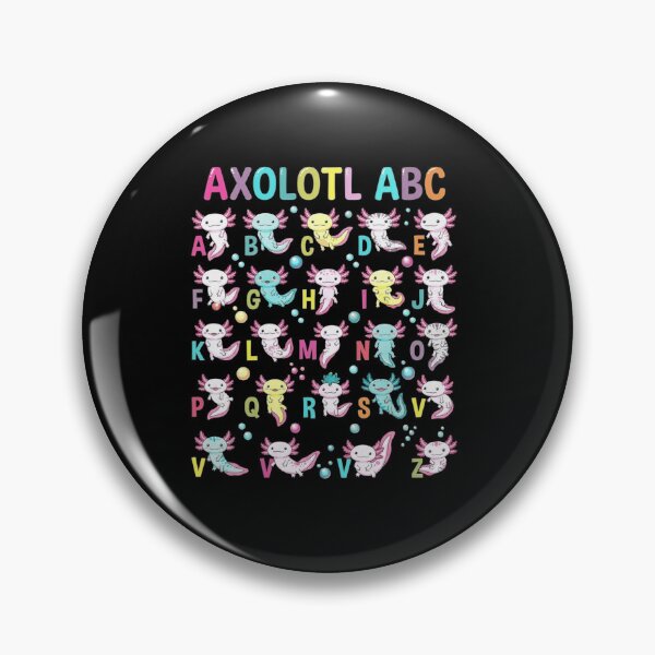 Item preview, Axolotl ABC Cute Colorful Alphabet Amphibian Design designed and sold by MiALopezArt.