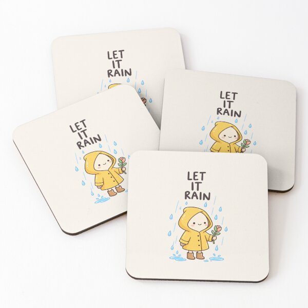 Item preview, Let It Rain | Kawaii Rainy Day Cute Girl with Flower designed and sold by MrDev.