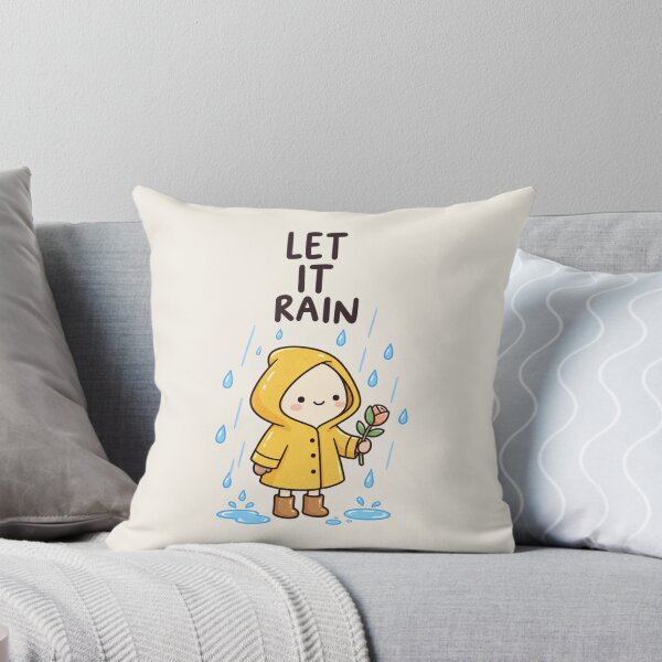 Item preview, Let It Rain | Kawaii Rainy Day Cute Girl with Flower designed and sold by MrDev.