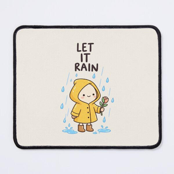 Item preview, Let It Rain | Kawaii Rainy Day Cute Girl with Flower designed and sold by MrDev.