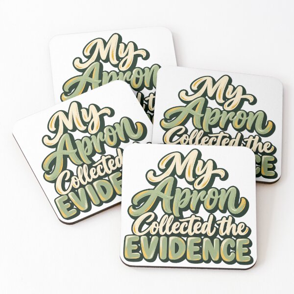 Item preview, Apron Collected the Evidence Kitchen Humor Art designed and sold by Bikivuno.