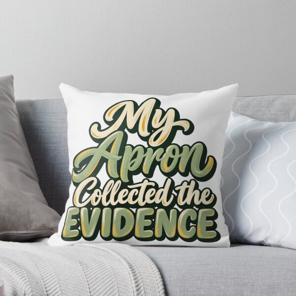 Item preview, Apron Collected the Evidence Kitchen Humor Art designed and sold by Bikivuno.