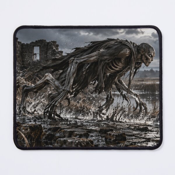 Item preview, Demon at the Drowned Causeway – Dark Fantasy Horror Gothic Monster Art designed and sold by Element Horizon Studio.