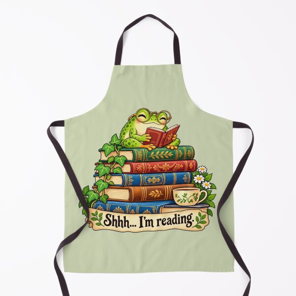 Item preview, Shhh... I'm Reading - Cute Bookworm Frog designed and sold by Myra365Art.