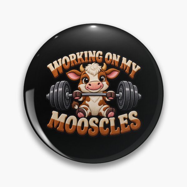 Item preview, Working On My Mooscles Moo Muscles Workout Design designed and sold by ArtDesignTp.