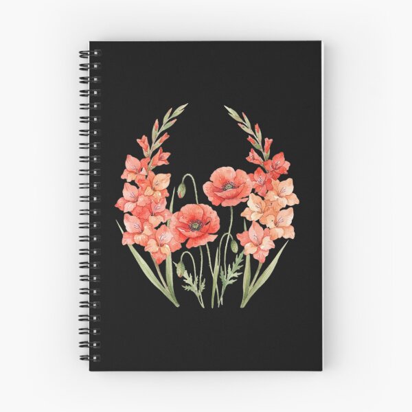 Item preview, Vintage Red Poppy And Gladiolus Floral Wreath designed and sold by bvdesignart.