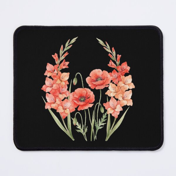Item preview, Vintage Red Poppy And Gladiolus Floral Wreath designed and sold by bvdesignart.