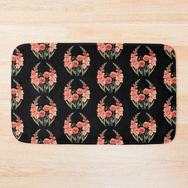 Item preview, Vintage Red Poppy And Gladiolus Floral Wreath designed and sold by bvdesignart.