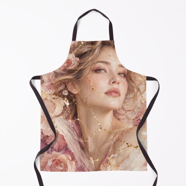 Item preview, Grace — Japanese Kintsugi Floral Female Portrait designed and sold by KINTSUGI-LUMI.