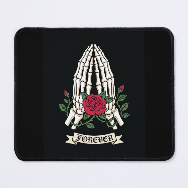 Item preview, Forever Praying Skeleton Hands Rose Gothic Art designed and sold by digizonebydas.