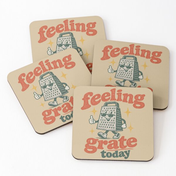 Item preview, Feeling Grate Today - Funny Cheese Grater Vintage Mascot Design designed and sold by Douglystuff.