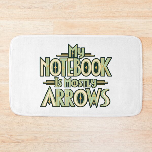 Item preview, Notebook Is Mostly Arrows Art Deco Lettering designed and sold by Bikivuno.