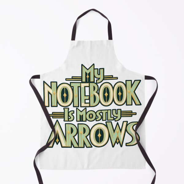 Item preview, Notebook Is Mostly Arrows Art Deco Lettering designed and sold by Bikivuno.