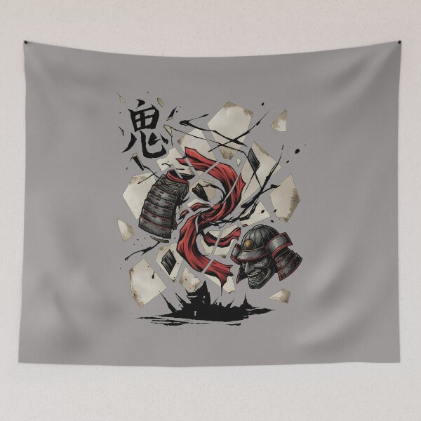 Item preview, Demon Samurai Ink Brush Art T-Shirt-10 designed and sold by JamesRobi.