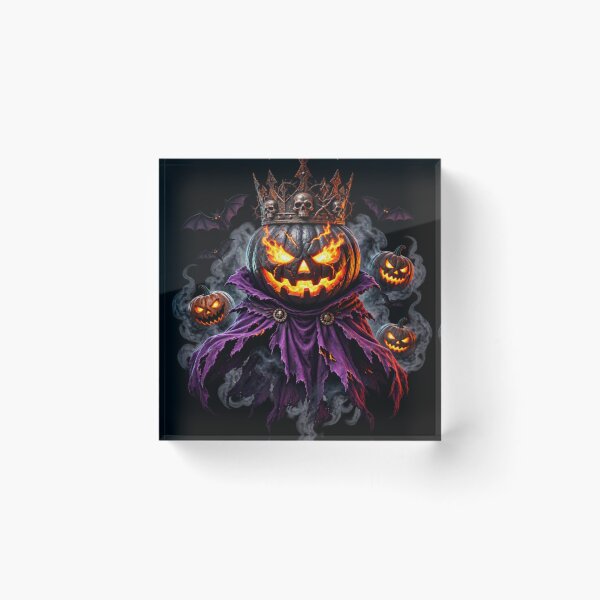Item preview, Haunted Pumpkin King – Dark Halloween Horror designed and sold by aliyehc.
