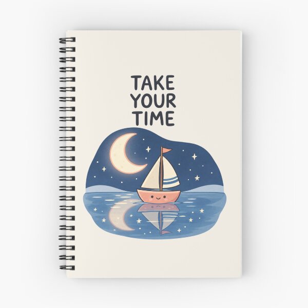 Item preview, Take Your Time | Kawaii Sailboat Moon Ocean Inspirational Quote designed and sold by MrDev.