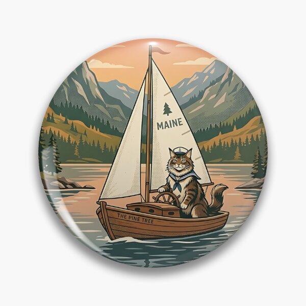 Item preview, Maine Coon Sailing Adventure designed and sold by PictoVibe.