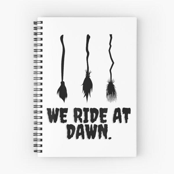 Item preview, We Ride at Dawn Funny Witches Broom Halloween Costume Humor T-Shirt designed and sold by KeathyArt.
