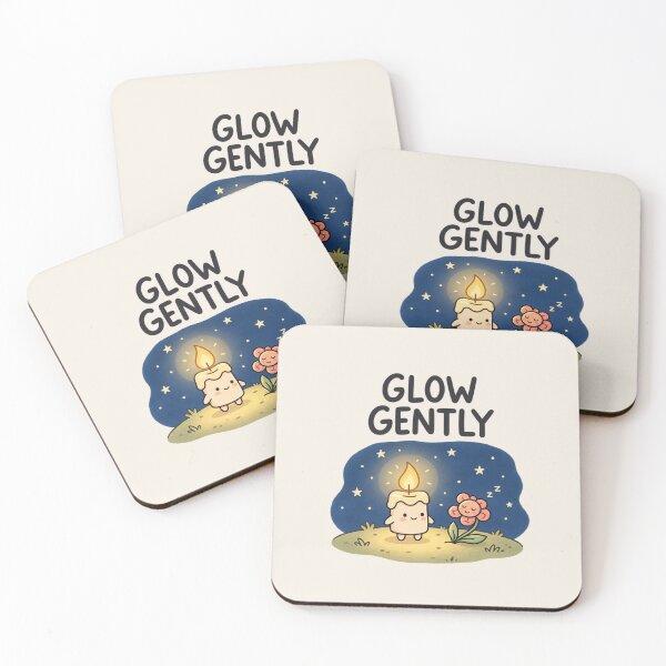 Item preview, Glow Gently | Kawaii Candle Flower Inspirational Quote designed and sold by MrDev.