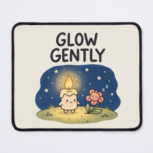 Item preview, Glow Gently | Kawaii Candle Flower Inspirational Quote designed and sold by MrDev.