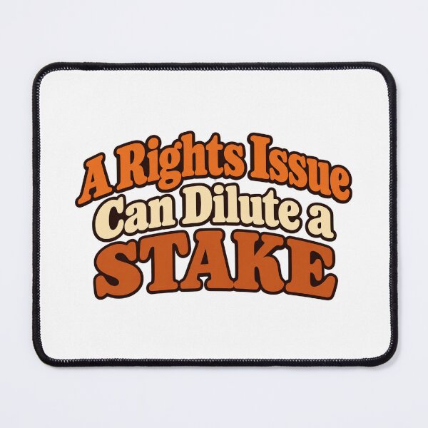 Item preview, Rights Issue Dilutes a Stake Retro Finance Art designed and sold by Bikivuno.