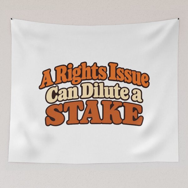 Item preview, Rights Issue Dilutes a Stake Retro Finance Art designed and sold by Bikivuno.
