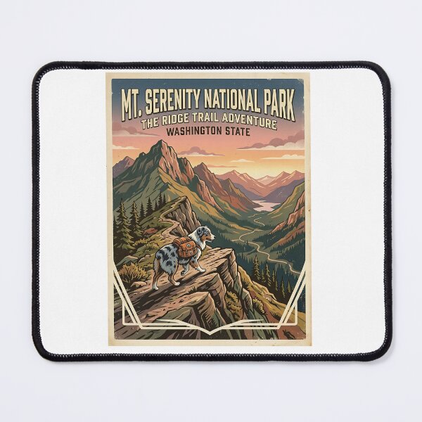 Item preview, Australian Shepherd Mountain Hiker designed and sold by PictoVibe.
