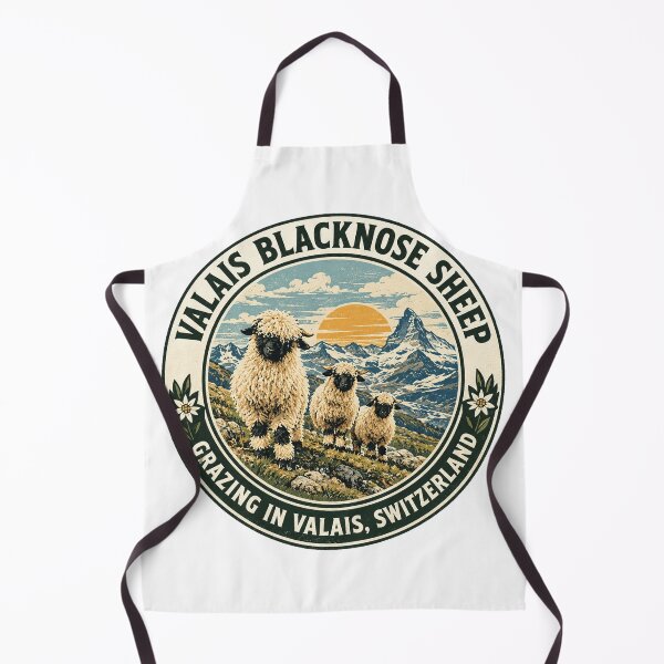 Item preview, Valais Blacknose Sheep - Switzerland Farm Art designed and sold by HaydenMillepied.