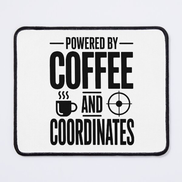 Item preview, Powered By Coffee And Coordinates - Funny Surveyor designed and sold by HappyDelights.