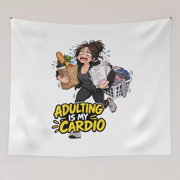 Item preview, Adulting Is My Cardio. designed and sold by katerynaS99.