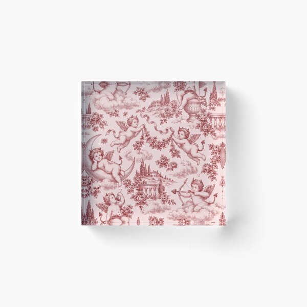 Item preview, Cherub Devil Toile Seamless Pattern | Cheeky Little Devil Cherubs Toile de Jouy designed and sold by StickyGuys.