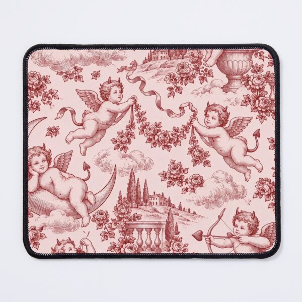 Item preview, Cherub Devil Toile Seamless Pattern | Cheeky Little Devil Cherubs Toile de Jouy designed and sold by StickyGuys.