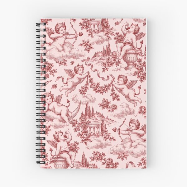 Artikelvorschau, Nahtloses Toile-de-Jouy-Muster mit Engeln und Teufeln | Freche kleine Teufelchen (Toile de Jouy) entworfen und verkauft von StickyGuys.