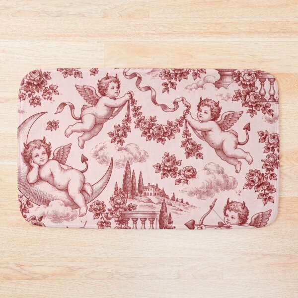 Item preview, Cherub Devil Toile Seamless Pattern | Cheeky Little Devil Cherubs Toile de Jouy designed and sold by StickyGuys.